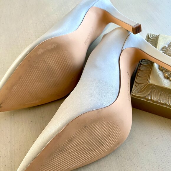 Calvin Klein Women Brady 4" Stiletto Heel Leather Pumps Light Grey Size 8.5 NWOT - Picture 13 of 14